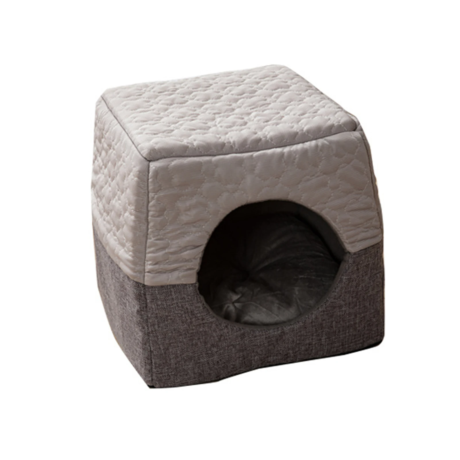 

3 в 1, палатка для кошек, кровать для дома, теплая пещера, противоскользящая, уютная, маленькая искусственная кожа, со съемной подушкой, складн...