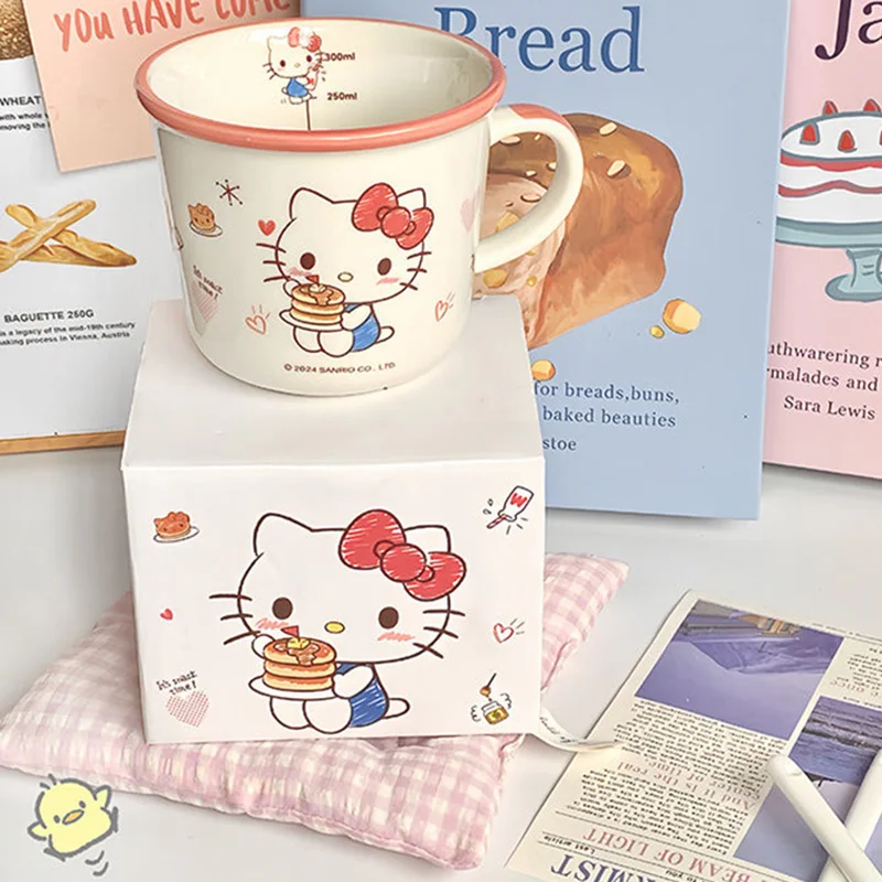 Подлинная мультяшная чашка для воды Sanrio Hello Kittys милое сердце девушки аниме Cinnamoroll