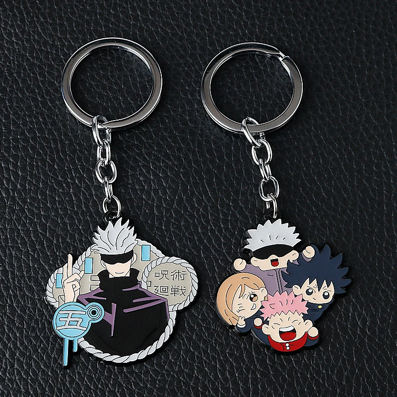 

Anime Jujutsu Kaisen Keychain Gojo Satoru Itadori Yuji Metal Alloy Pendant key rings Charm Jewelry Accessories Gifts