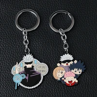 anime jujutsu kaisen keychain gojo satoru itadori yuji metal alloy pendant key rings charm jewelry accessories gifts