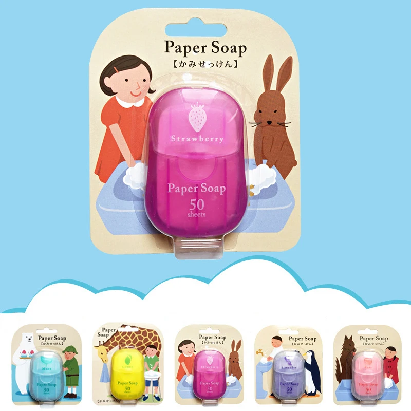 Одноразовая Коробка Для Мыла Дорожная Бумага Мытья Рук Мини-ароматические Листы