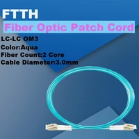 faso 50 500pcs 1m om3 lc lc upc fiber optic patch cord multimode duplex 3 0mm lc lc fiber optic patch cable fibra %c3%b3ptica