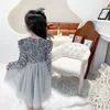 Spring Sequins Dress Kids Clothes Girls Elegant Formal Ball Gown For Girls Child Party Prom Dress Tulle Tutu Princess Dress 3-8Y 5