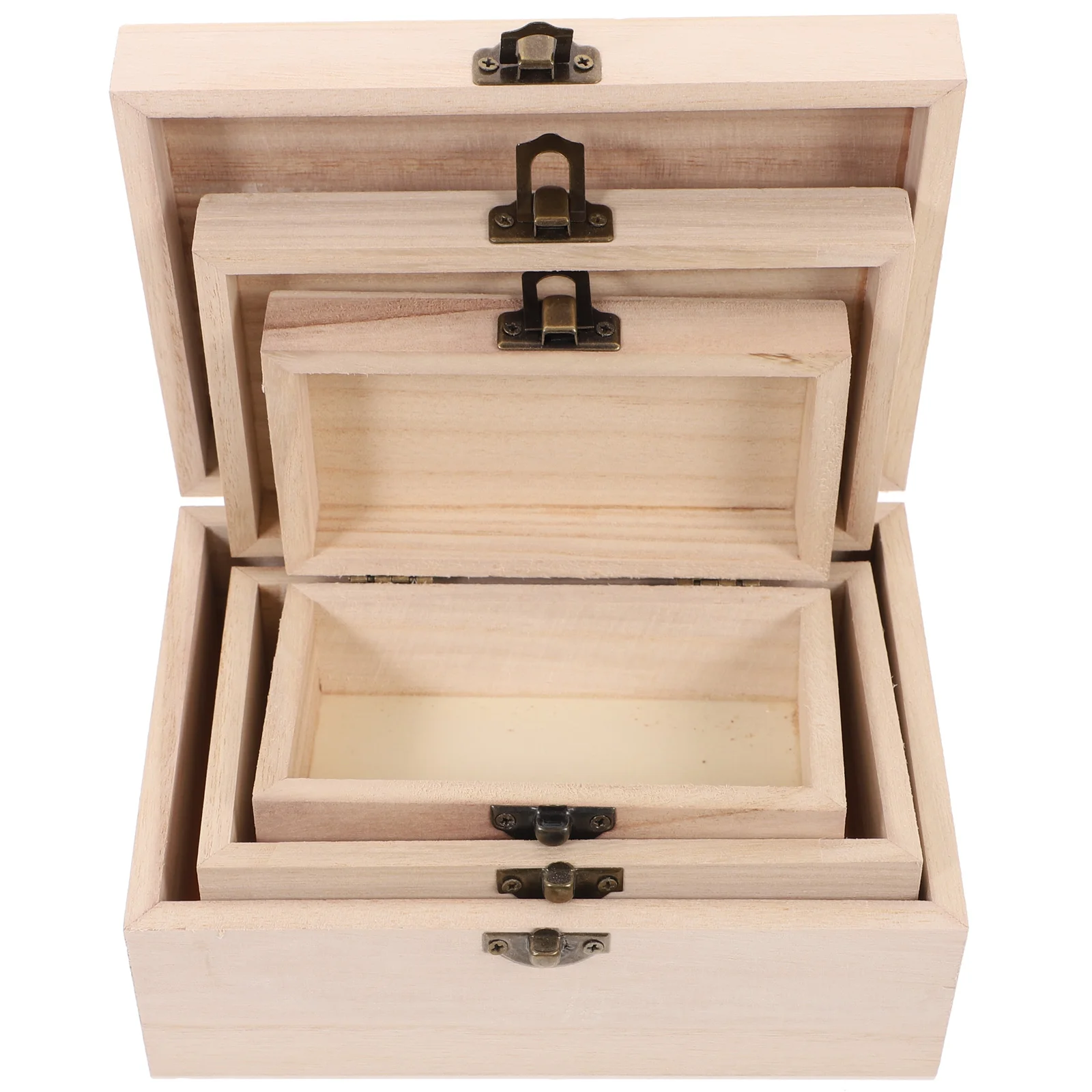 

Детская корзина для хранения, деревянная коробка для сокровищ, кошелек, ювелирные изделия, белый сувенир, необработанный замок