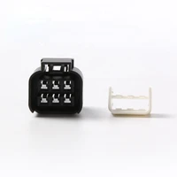 dj7061 2 8 21 waterproof 6 pin black pbt automotive electrical connector with lock for car wire harness