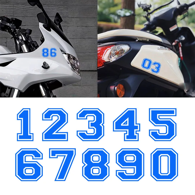 1 шт., ПВХ-наклейки для шлема, 0123456789