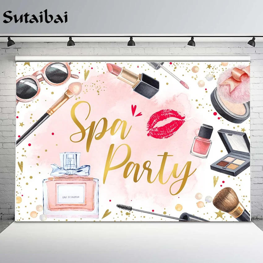 Фон для фотосъемки с изображением девушки спа вечерние розовый макияж день