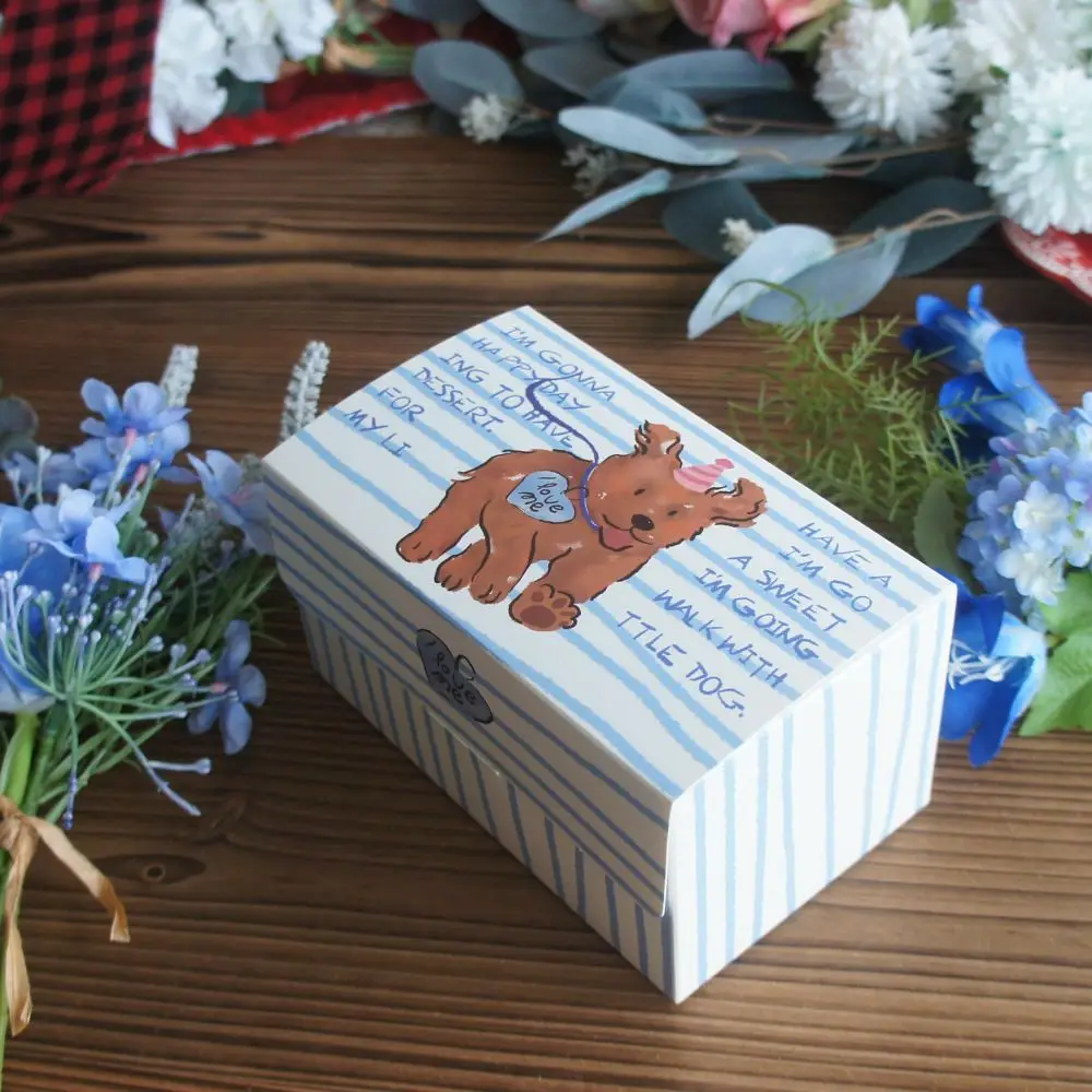 17*9*10 см 10 шт. синяя линия для бега собаки бумажная коробка конфеты сладкая