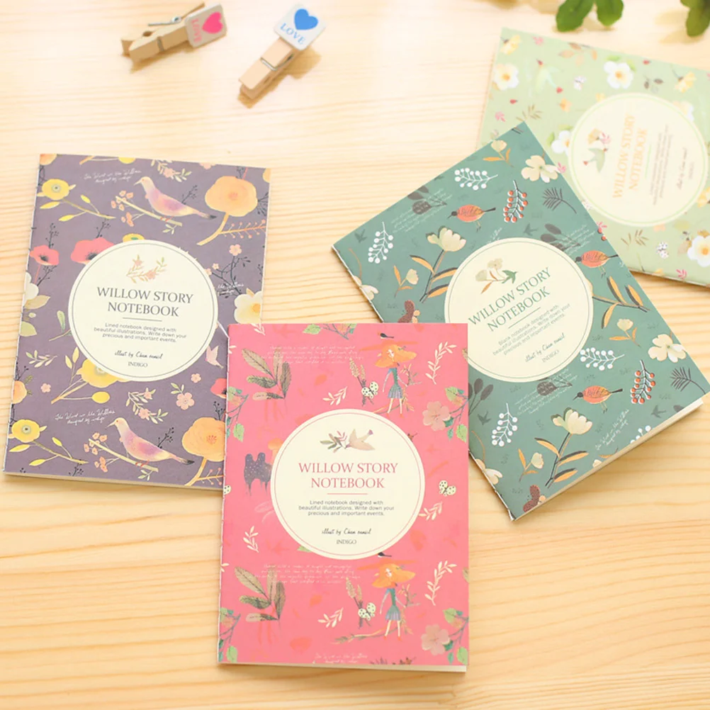 

Lip Gloss Set Notebook Carry Writing Pocket Diary Graffiti Gift Flower Pattern Pad Notebooks