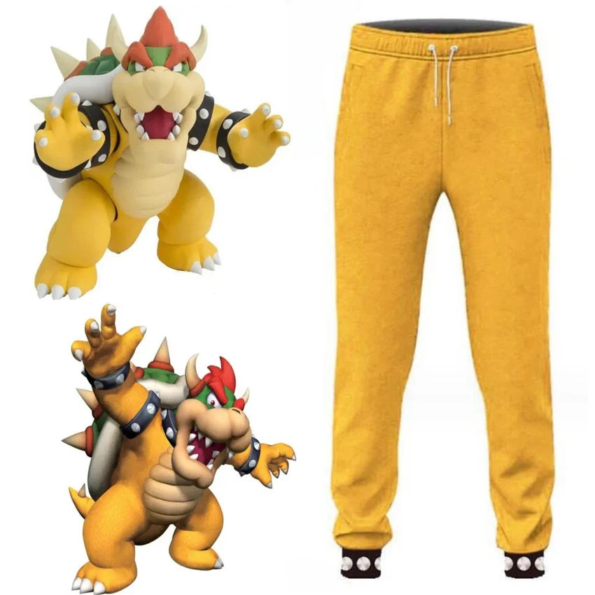 

Cartoon Bowser 3D Print Joggers Pants Men/Women Casual Trousers Hip Hop Sweatpants Pantalon Homme Halloween Cosplay Costumes