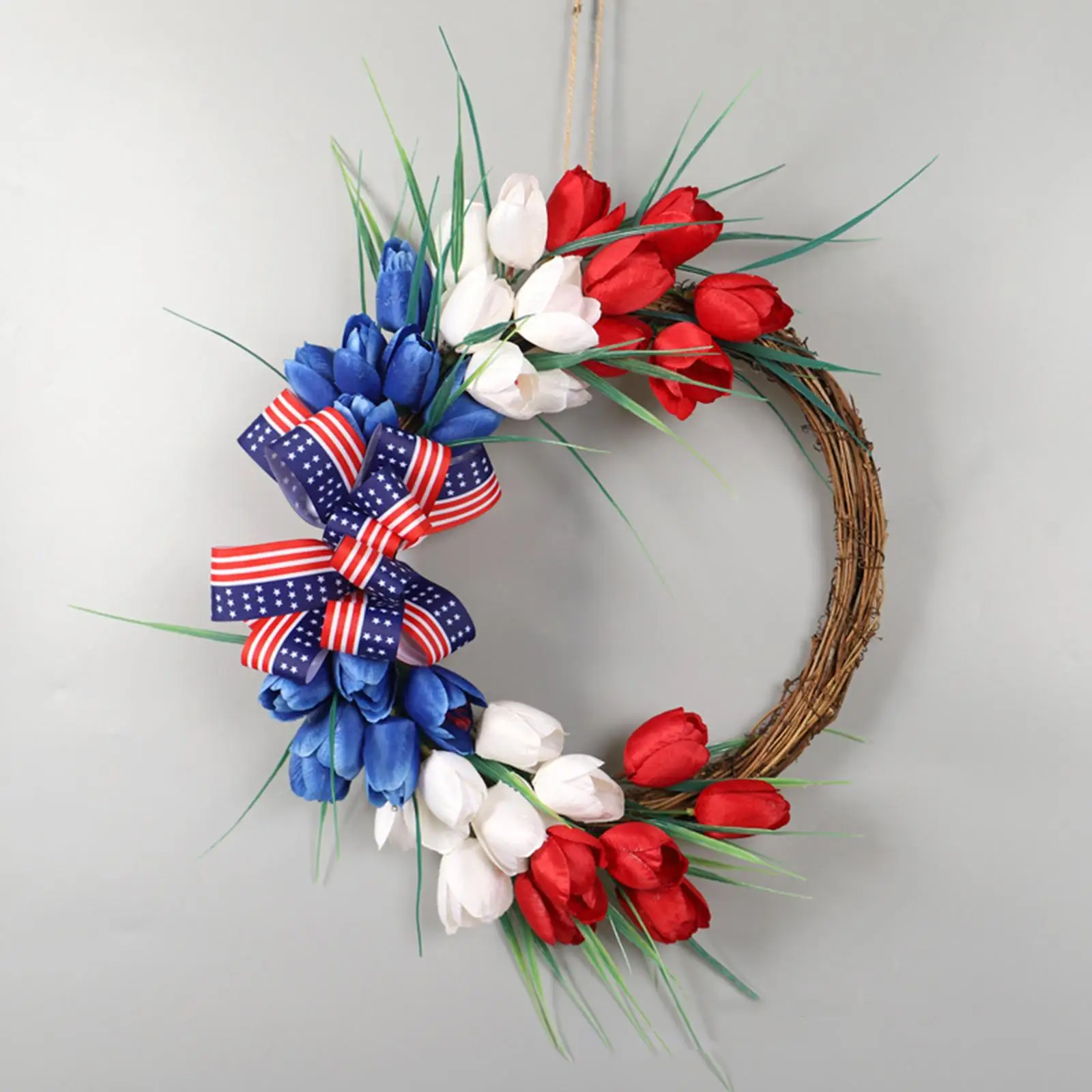 

Wreath Artificial Flower Garland Memorial Day Hanging Ornament