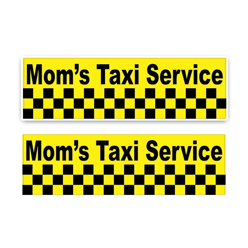 

Personality Customization MOM 'S TAXI SERIVCE Funny Retro-reflective Letters Car-styling Car Sticker Decals 15.5*4.6cm