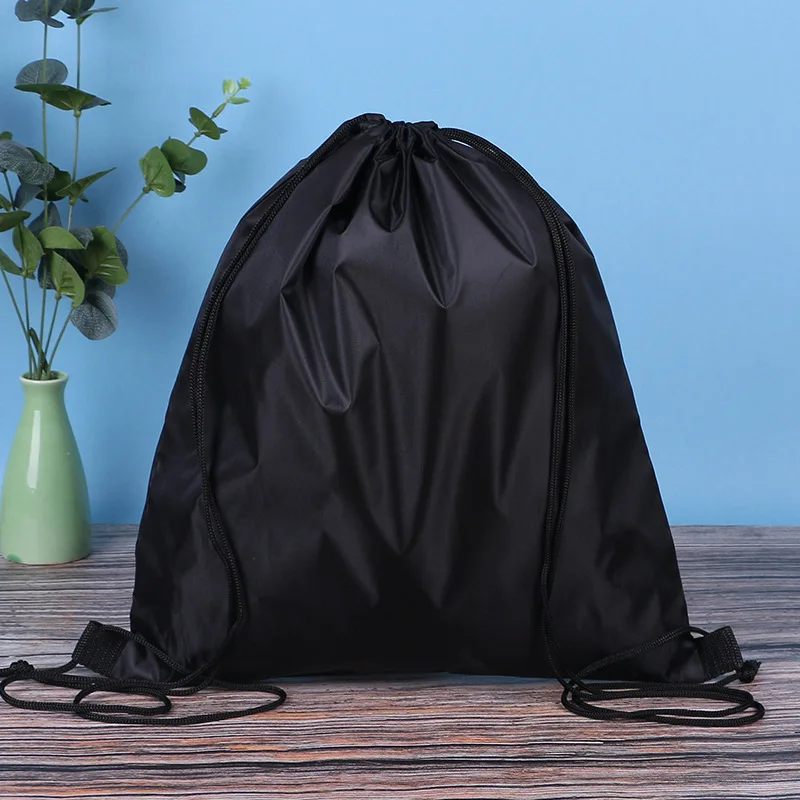 

Рюкзак из полиэстера на шнурке с двойным шнурком, спортивный рюкзак, водонепроницаемая сумка для хранения