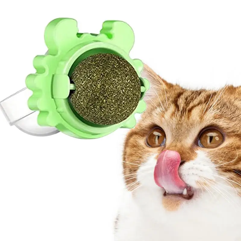 

Hanging Catnip Ball Portable Catnip Toy Edible Balls Rotatable Catnip Ball Cat Toy Rotatable Indoor Cat Toy Cat Wall Decoration