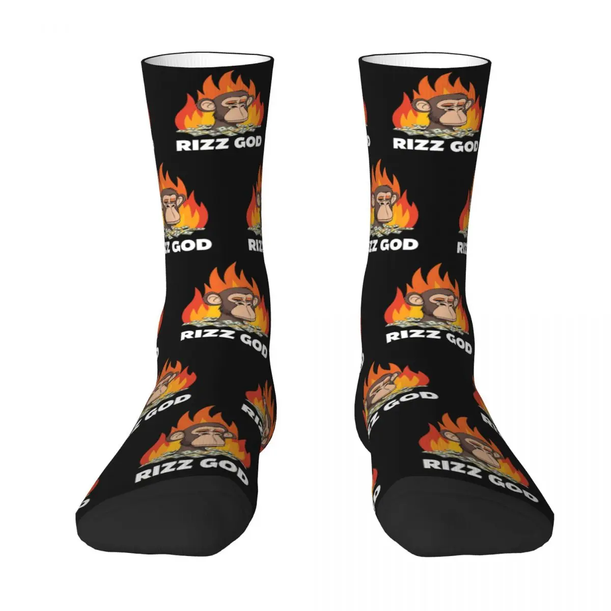 Носки The Rizzler And Rizz GOD чулки высокого качества в стиле Харадзюку всесезонные