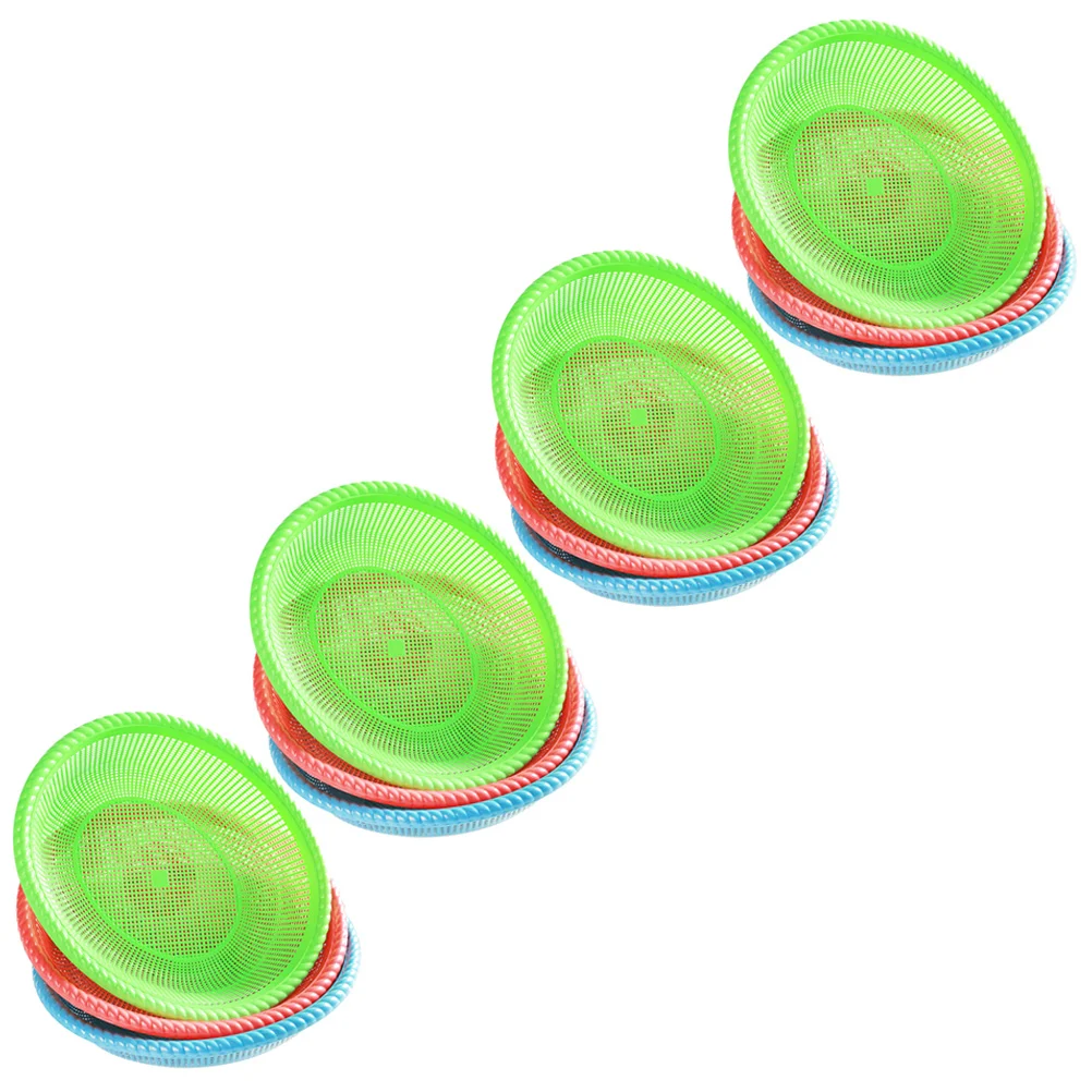 

12 Pcs Fruit Plate Fried Chicken Fruit Food KTV Snacks Plastic Fruit Fruit Food Accessory Storage Portable Home