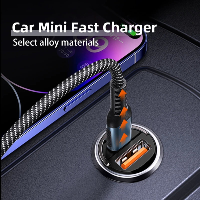 Фото Автомобильное зарядное устройство для прикуривателя QC3.0 USB Type C, быстрая зарядка для телефонов Citroen C3 C4 C5 C1 C2 Berlingo Celysee Xsara Picasso №3