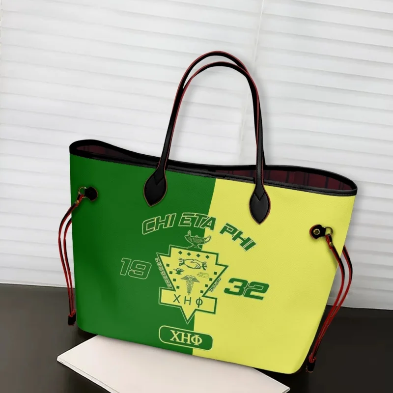 

Shoulder Bags Women 2023 Chi Eta Phi Sorority Print High Quality Ladies Totes Casual Handbags Fashion Large Capacity Bolsa Femme