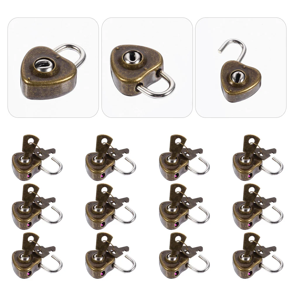 

Padlock Archaize Style Lock Heart Shaped Padlock Retro Padlock Iron Heart Lock for Book Luggage Case Indoor