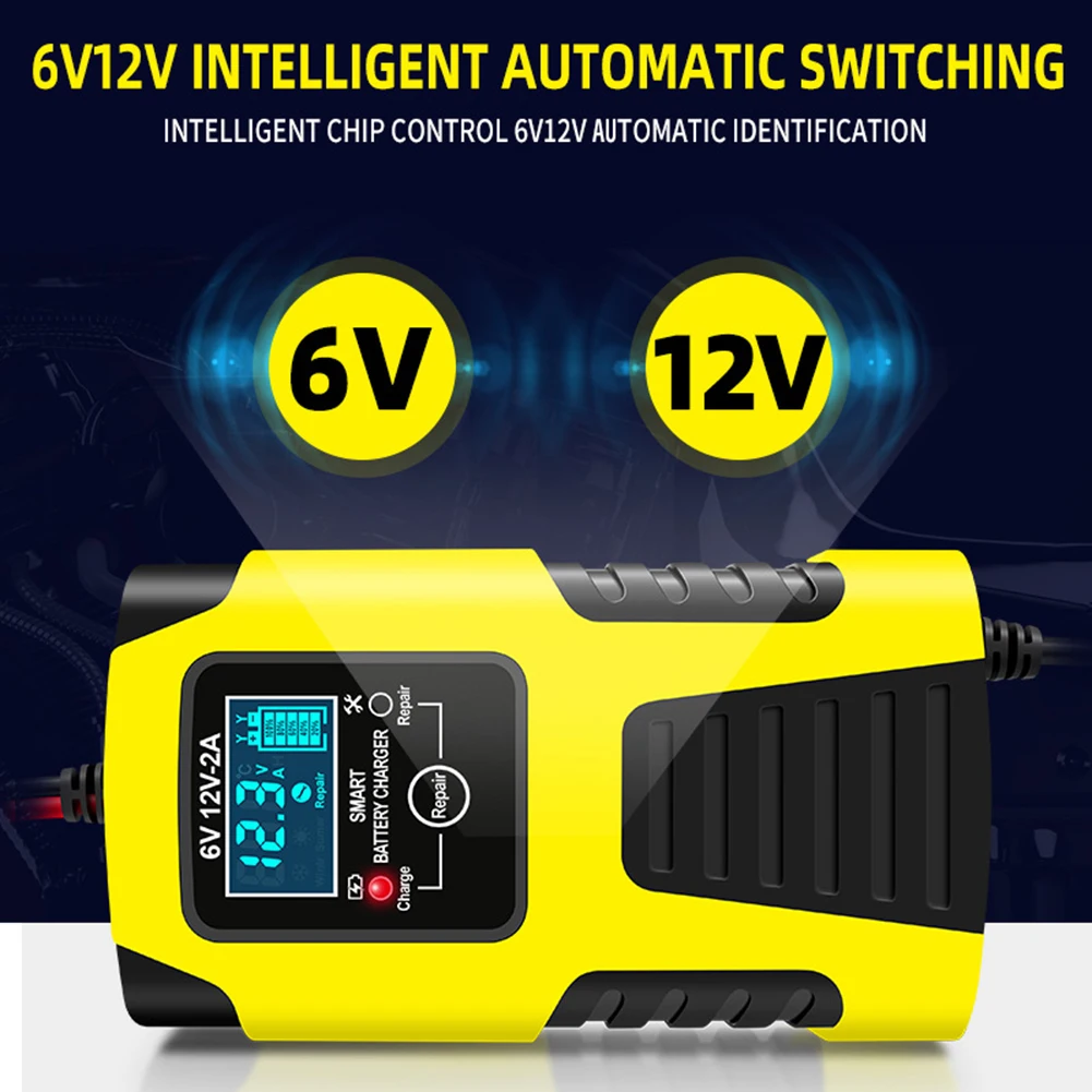 

ZYX-J99 3 Stages Digital Display Smart Motorcycle Battery Chargers 6V 12V 2A Intelligent Fully Automatic Repair Charging for Wet