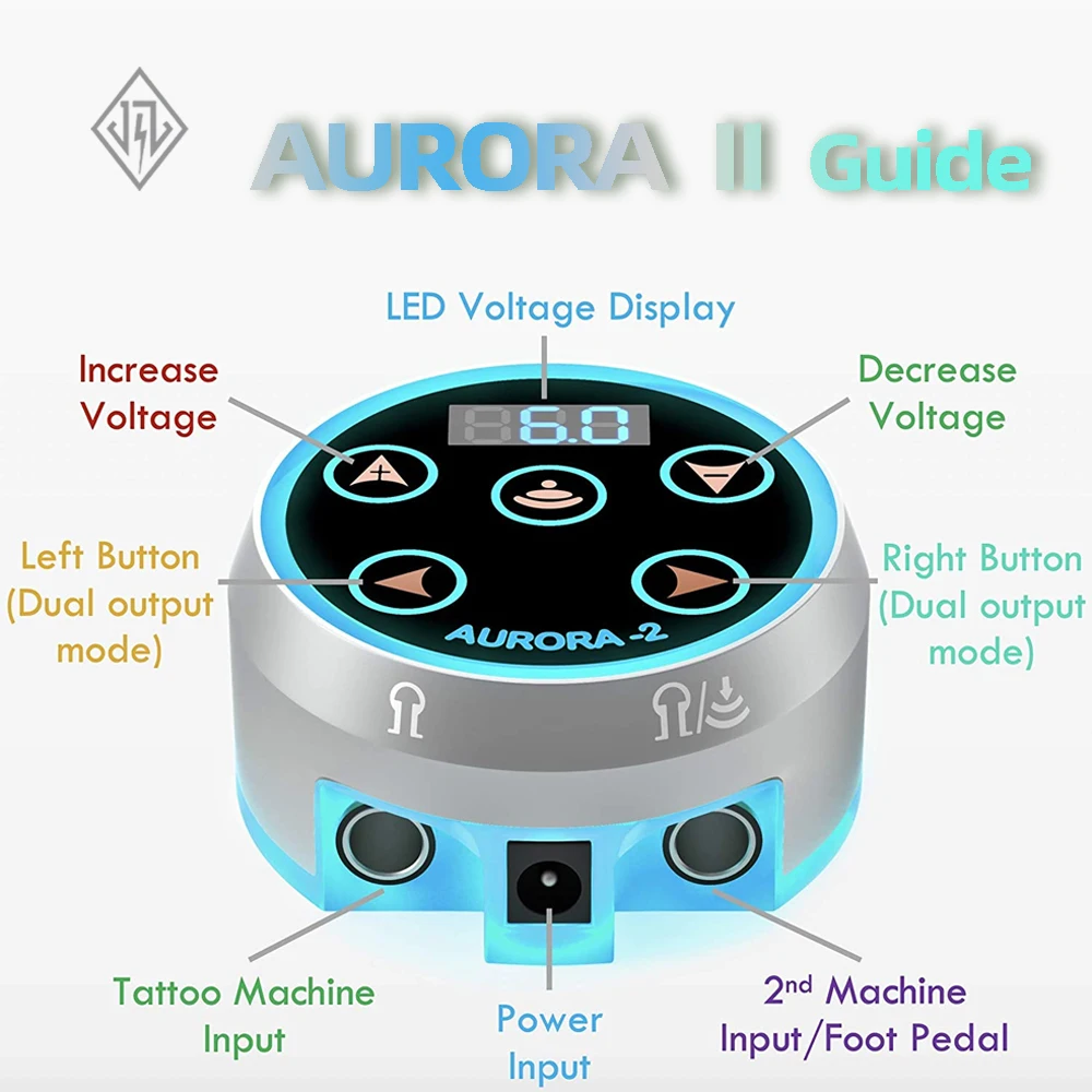 【JZ Tattoo Machine Supply Store】 высококлассные товары для татуировок Aurora-2 блок питания