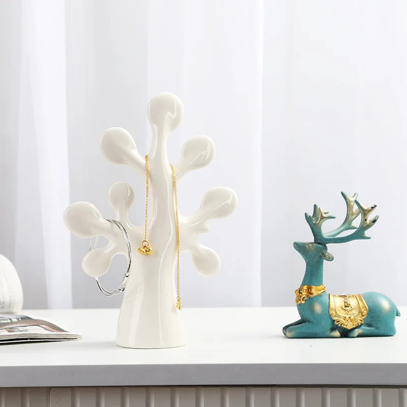 

Фигурка жизненного дерева, креативное украшение для дома, современное простое интерьерное украшение для шкафа, аксессуары для рабочего стола, керамические миниатюрные поделки