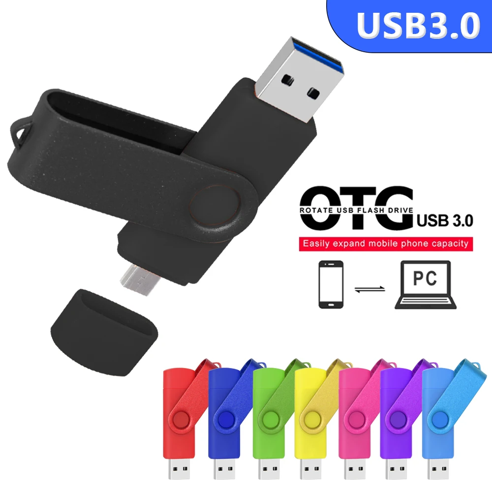 

OTG USB 3.0 3,0 Гб USB флэш-накопитель 16 ГБ 32 ГБ двухсторонний флеш-накопитель для Android мобильный телефон 8 Гб памяти USB-флешка 64 ГБ