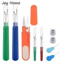 5pcs seam ripper and thread remover kit 2 sizes seam ripper thread cutter with trimming scissors needle threader for sewing