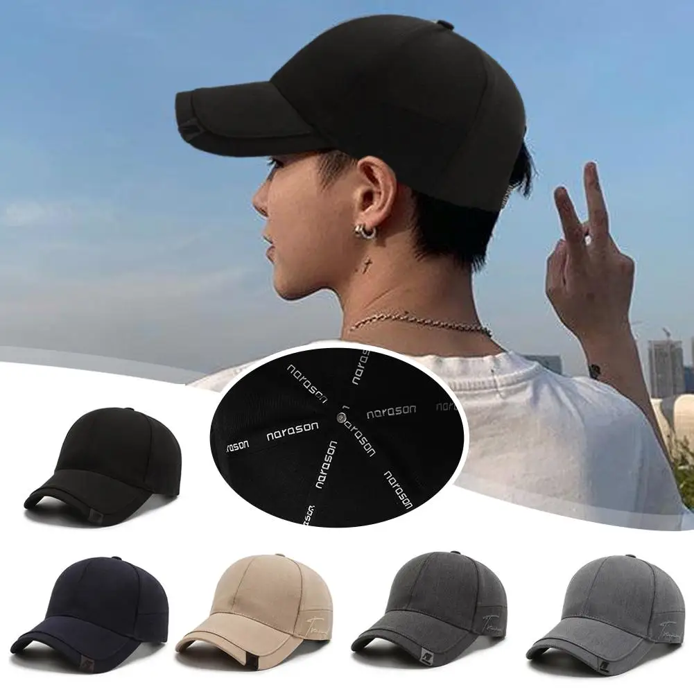 

Outdoor Hat Male Hipster Shade Duck UV-proof Tongue Baseball Korean Simple Version Casual Hipster Sun All-in-one Hat Black M3M4