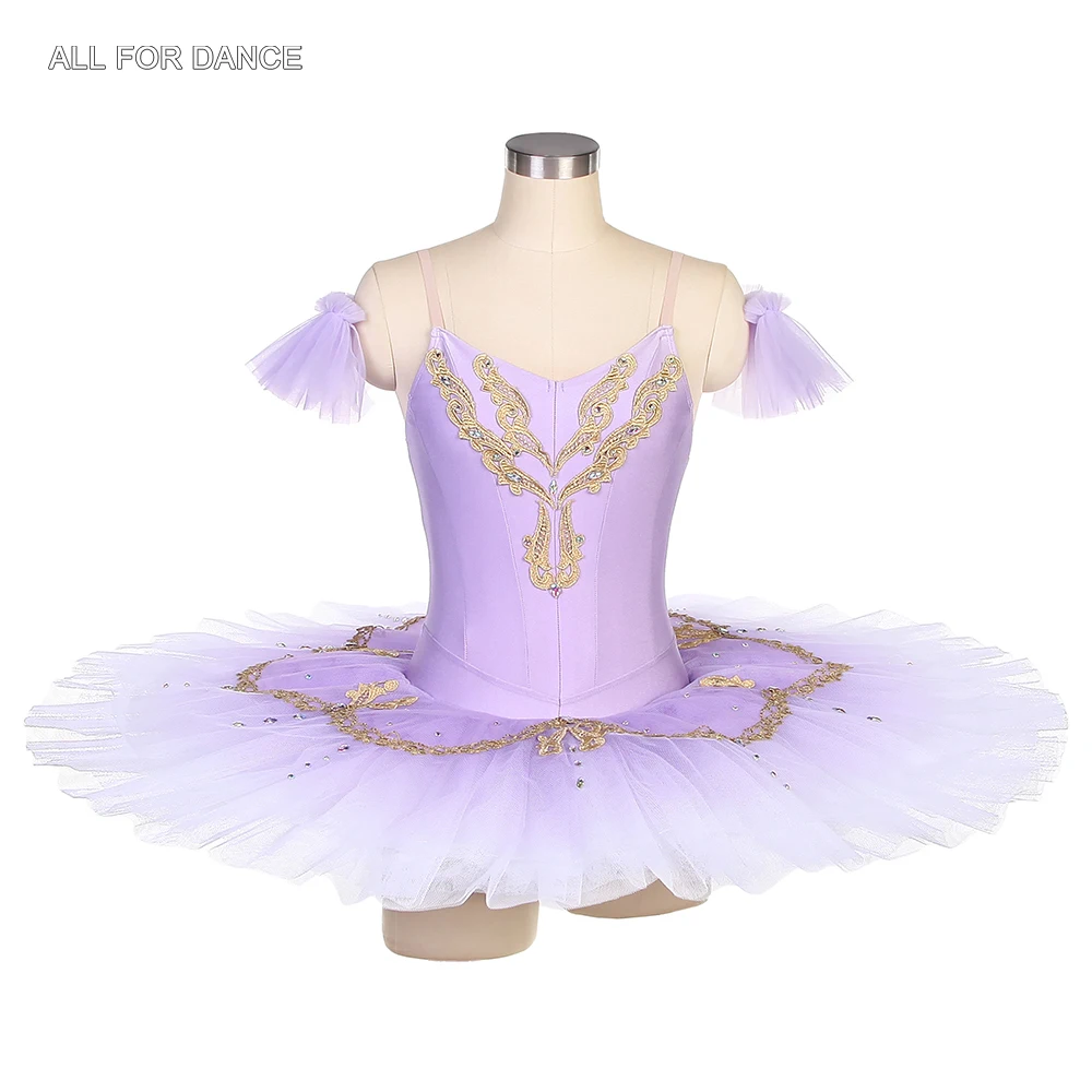 

BLL508 Lilac Spandex Pre-Professional Ballet Dance Tutu for Girls & Women Ballerina Dress Classical Pancake Tutus Solo Dress