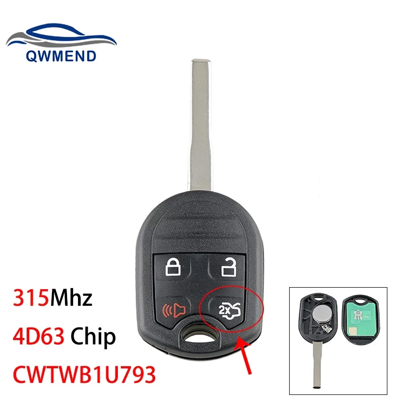 QWMEND 4BUT CWTWB1U793 Автомобильный Дистанционный ключ для Ford Escape Fiesta Focus Transit Connect C-Max 2014 2015