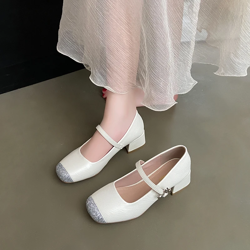 Женские туфли-лодочки телесного цвета с закрытым носком модная офисная Рабочая