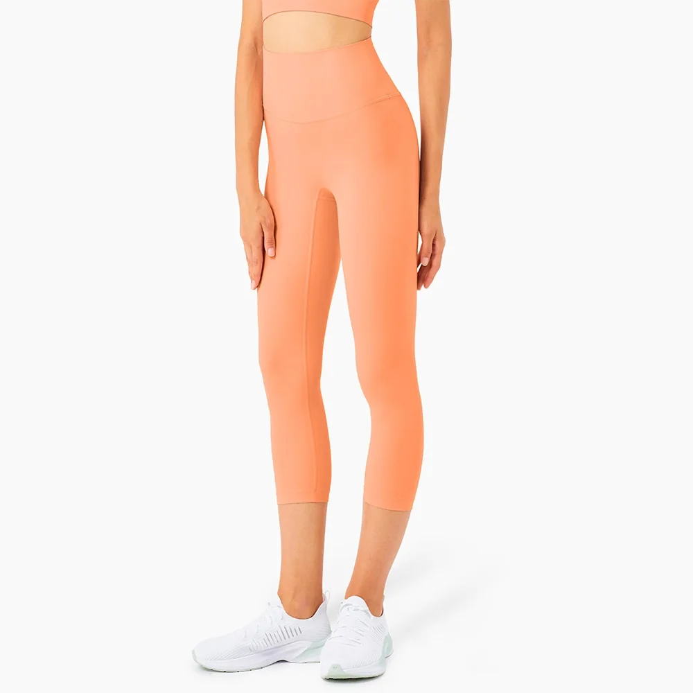 Solid Color Women Sports Pants Soft Comfortable High Waist Fitness Tight Yoga Leggings Woman Gym Comprehensive Training Jogging