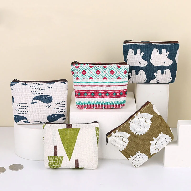 

1 шт., милый женский кошелек на молнии с цветочным узором