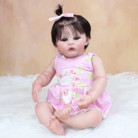 lifelike 48 cm reborn baby doll 3d skin tone visible veins soft silicone for girl 19 inch child bebe play house boneca lifelike