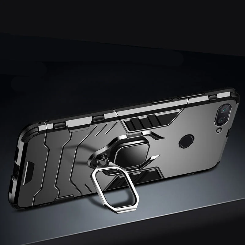 

Funda For Xiaomi Mi8 lite Capa Luxury Armor Magentic Ring Car Holder Cover On The For Xiaomi Mi 8 lite Case Coque Bumper Shell