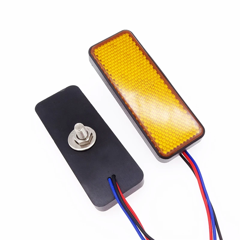 2 шт. задний стоп-сигнал мотоцикла с поворотниками 24 LED прямоугольная автомобильная лампа для джипа, прицепа, автомобильных отражателей, грузовых автомобилей, боковых предупреждающих стоп-сигналов.