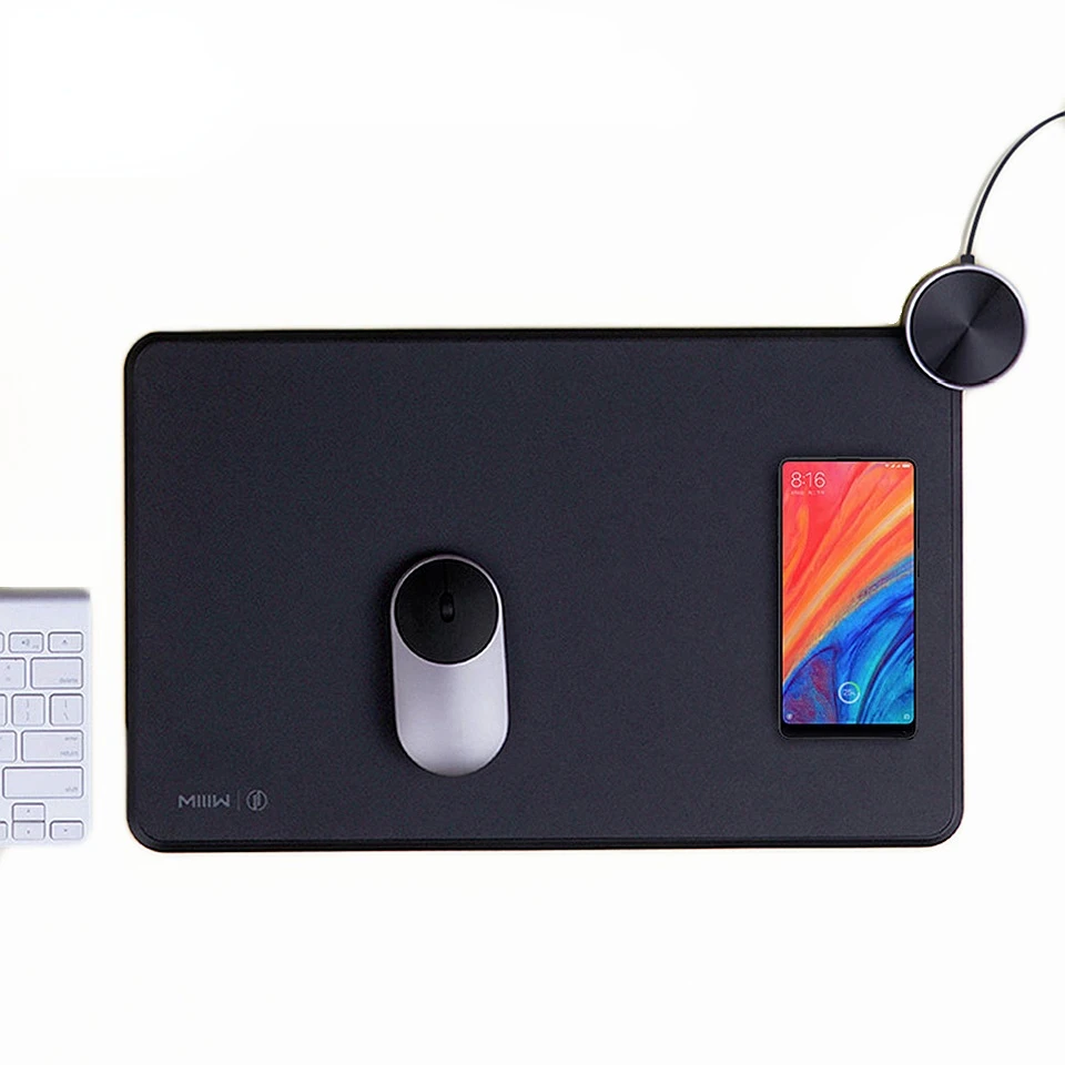 Умный коврик для мыши Miiiw Qi, Беспроводная зарядка Xiaomi, беспроводное зарядное устройство для телефона Iphone X Xs, быстрая зарядка, игровой коврик для мыши