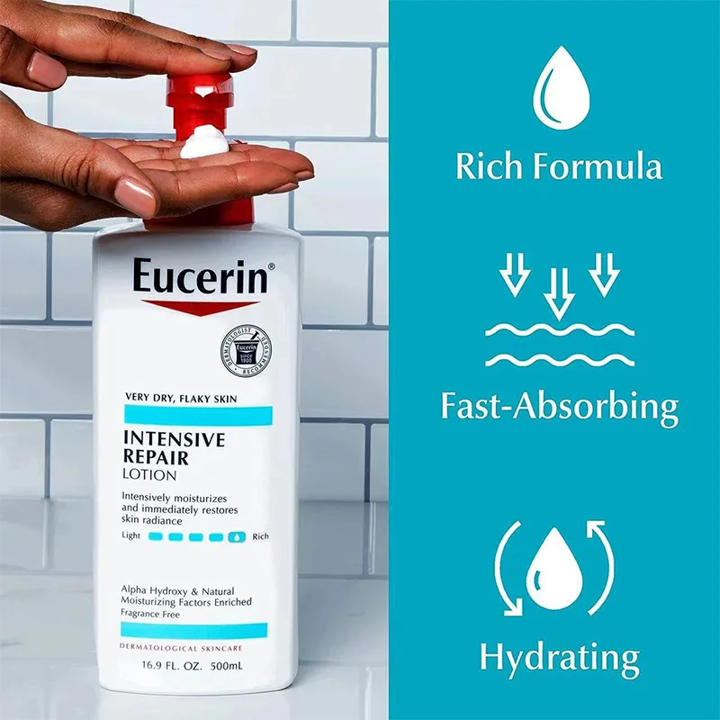 

Original Eucerin Body Lotion Intensive Repair/Roughness Relief Long Lasting Moisturizing Brightening Cream Dry Sensitive Skin