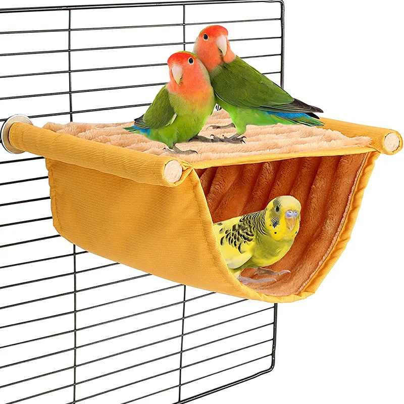 

Winter Warm Bird Nest Bed Hanging Hammock Snuggle Hut Tent Small Pet Cage Perch for Parakeet Budgies Cockatiels House