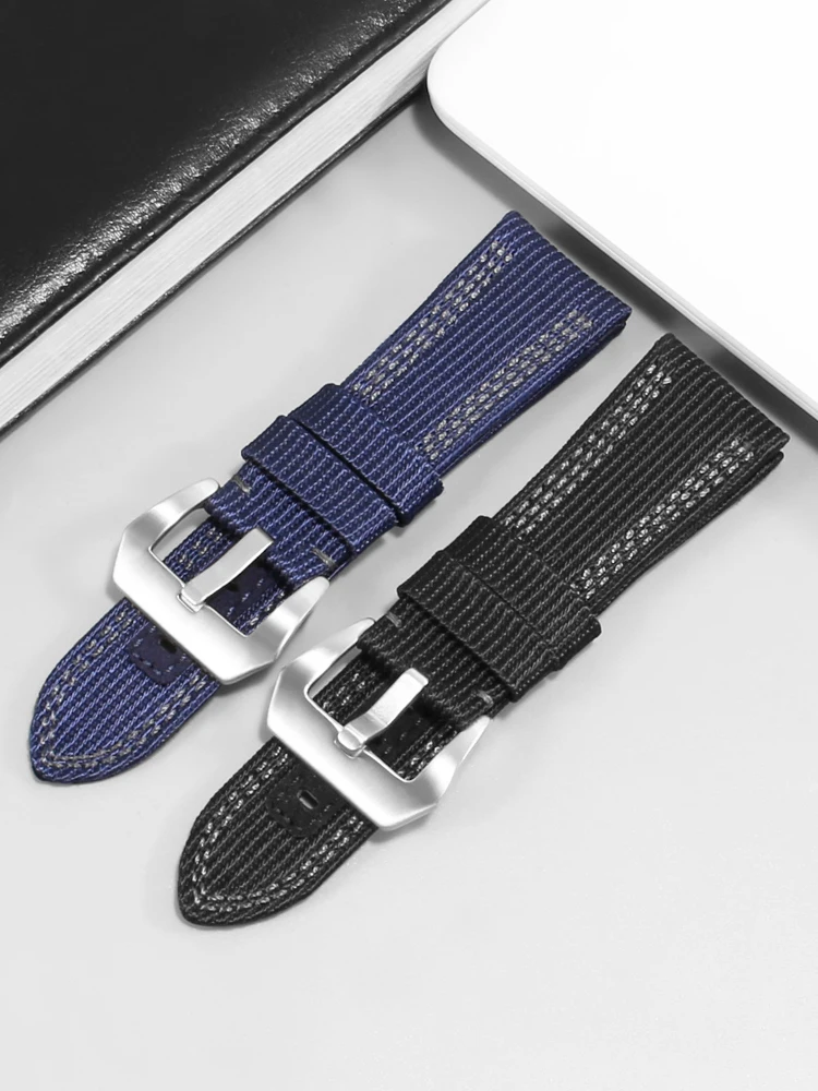 Подходит для P-a-n-e-r-a-i PAM441/359/312/616 L-u-m-e-n-o-r-s-i-d-e большие мужские нейлоновые часы с 24