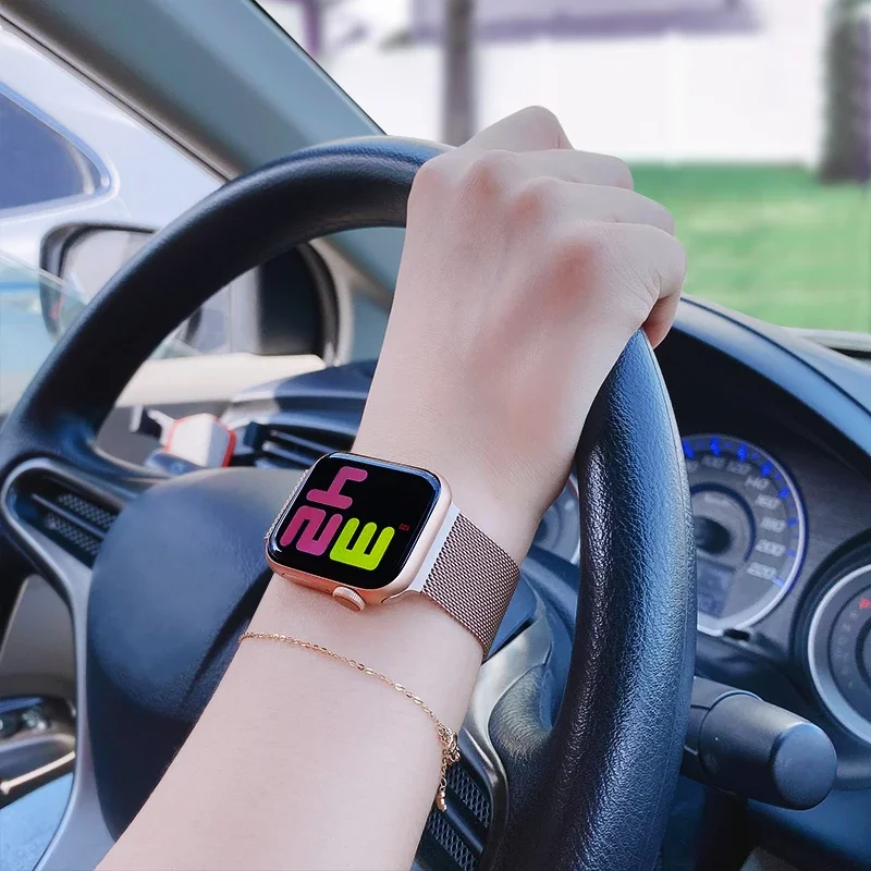 Strap For Apple watch ultra band 44mm 49mm 40mm 45mm 41mm Milanese Loop 42mm 38mm 45 mm correa bracelet iWatch series 4 6 se 7 8