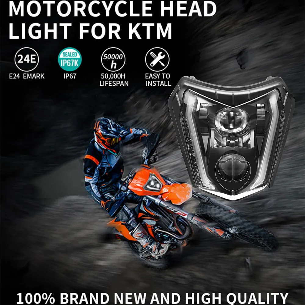 Светодиодная Фара Для Мотоцикла В Сборе KTM EXC SX XC-W Dirt Bike Enduro 300 125 250 350 450 530 690