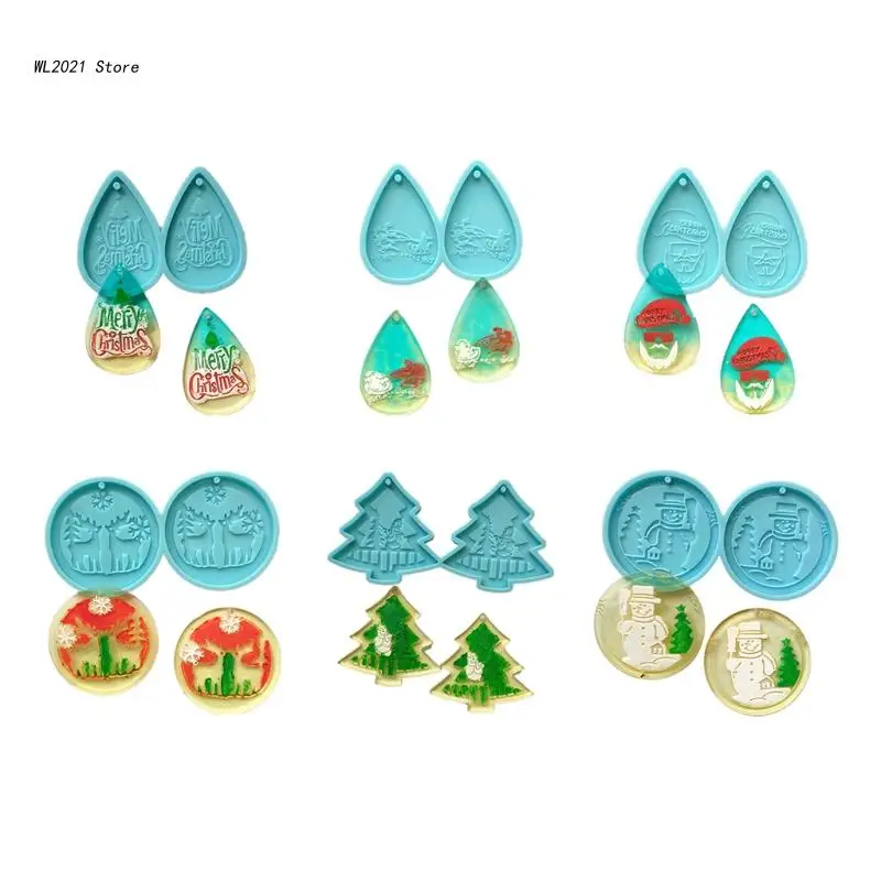 

1 шт./6 шт., силиконовая форма для сережек из эпоксидной смолы