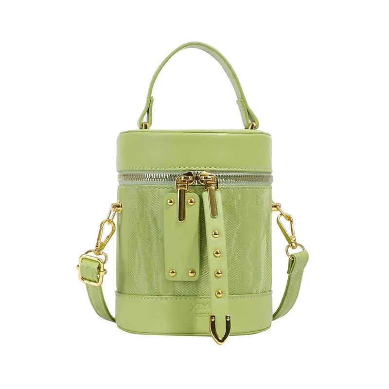 Модные сумки-тоуты в форме цилиндра для женщин новинка 2024 роскошная дизайнерская