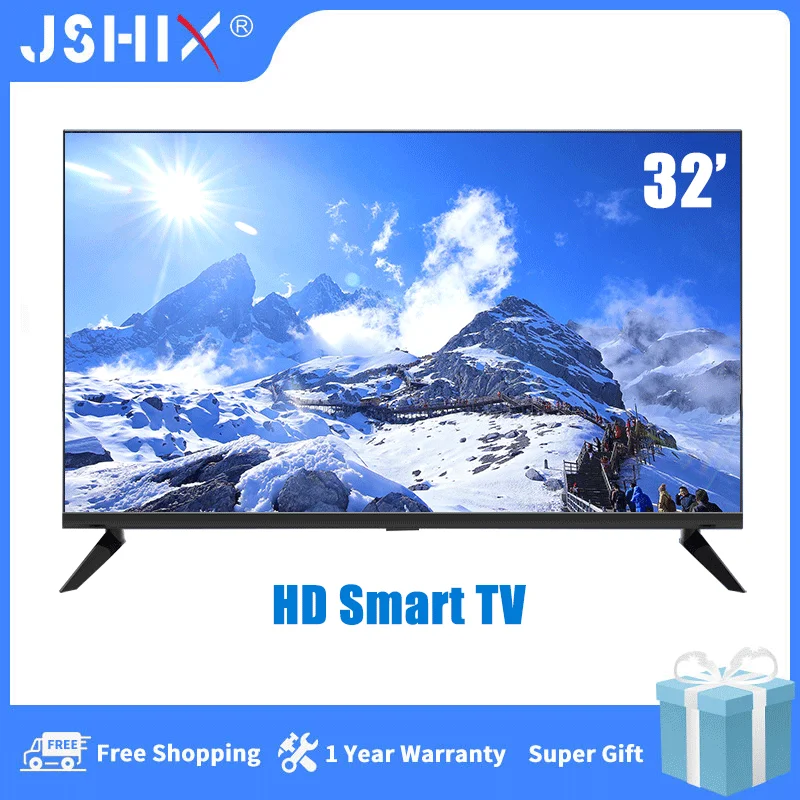 JSHIX 32 Inch HD Smart TV 1080P LED Android System Bedroom L