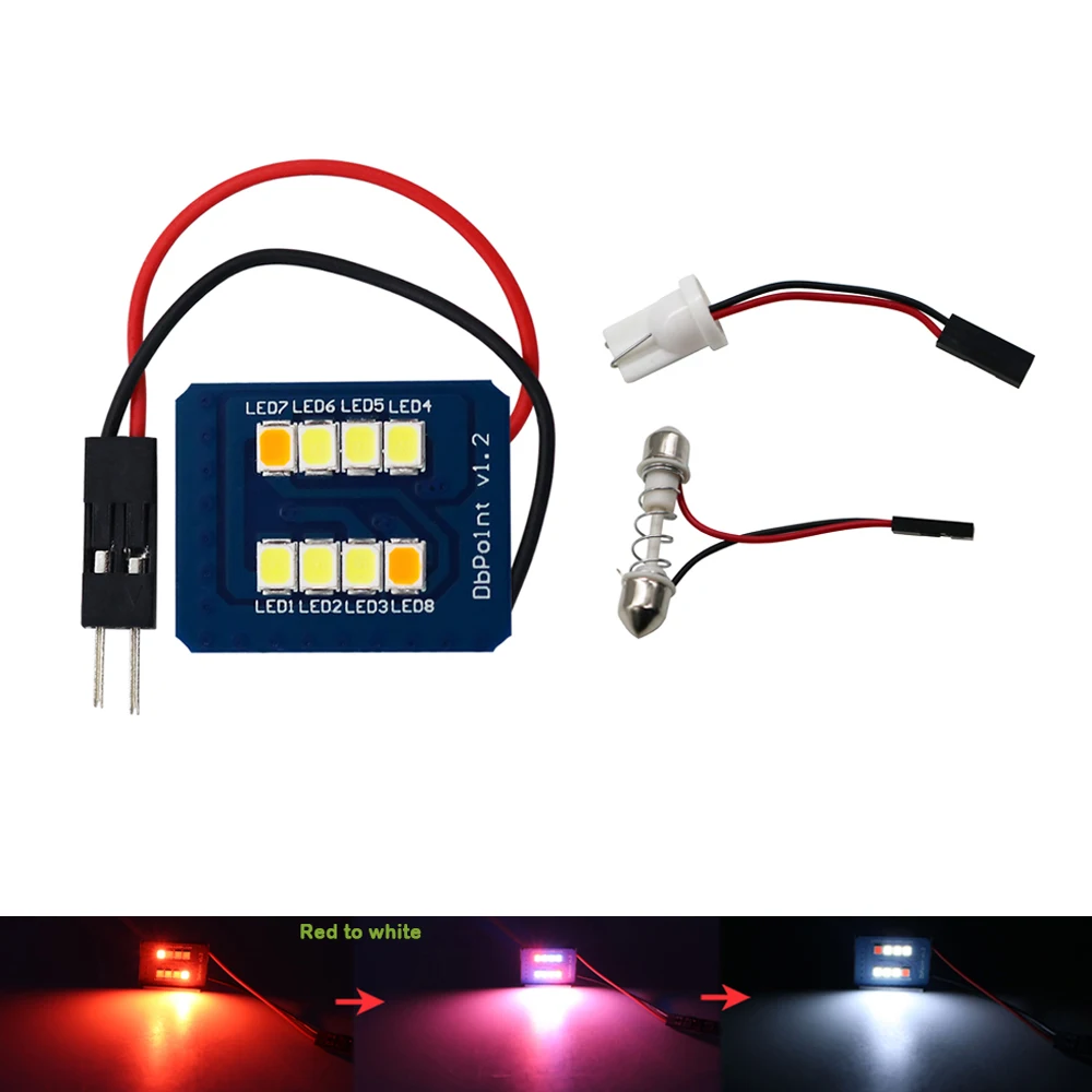 

ome Light 2835 8smd Светодиодная панель Canbus Автомобильная лампа для чтения карт Автоматическая внутренняя лампа с адаптером T10 Festoon Base 12 В постоянного тока