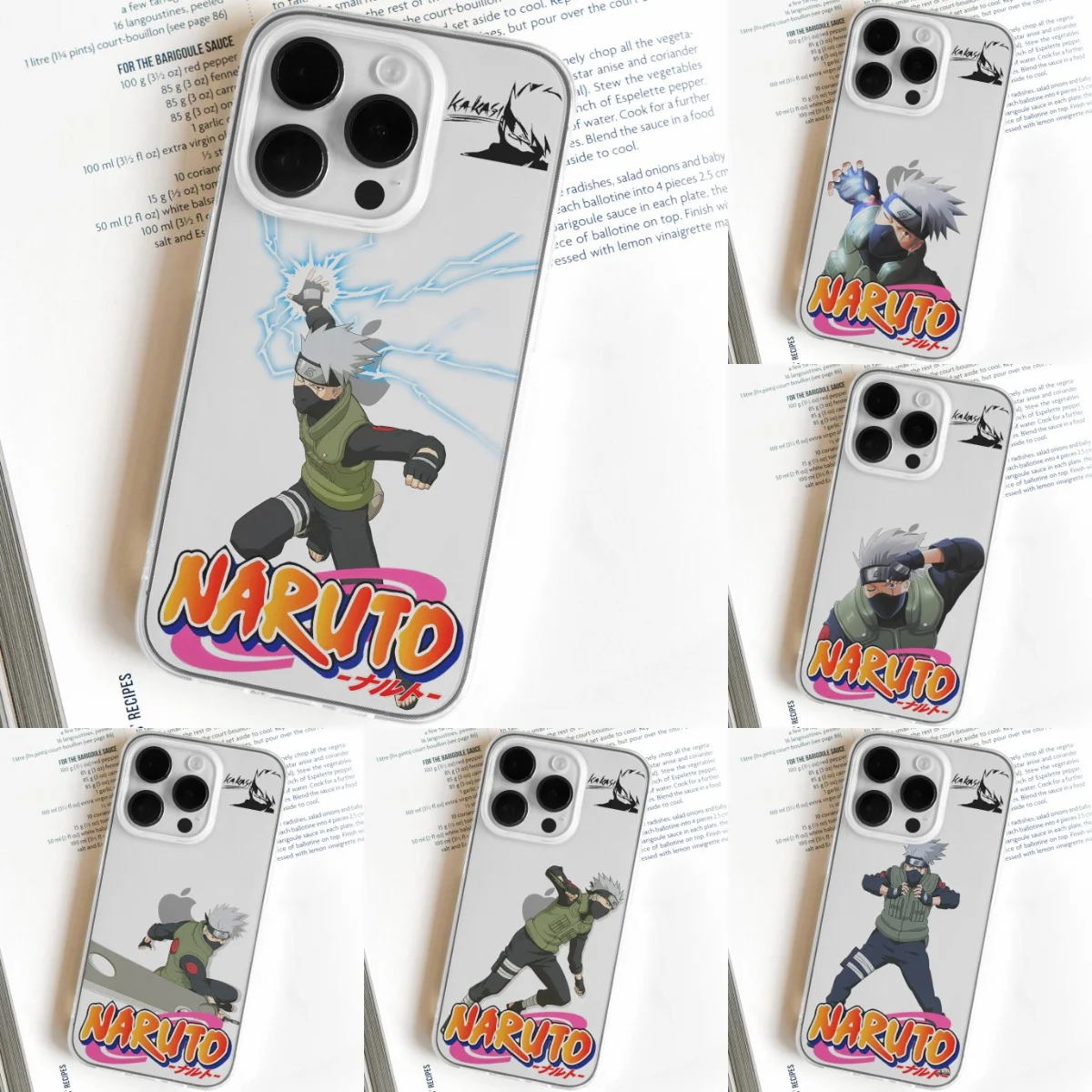 

Naruto KaKashi Iphone 14 Pro Max Case Transparent Fall Resistance Wear Resistant Toys Soft Anime 13 12 11 X XR XS 8 7Plus Mobile