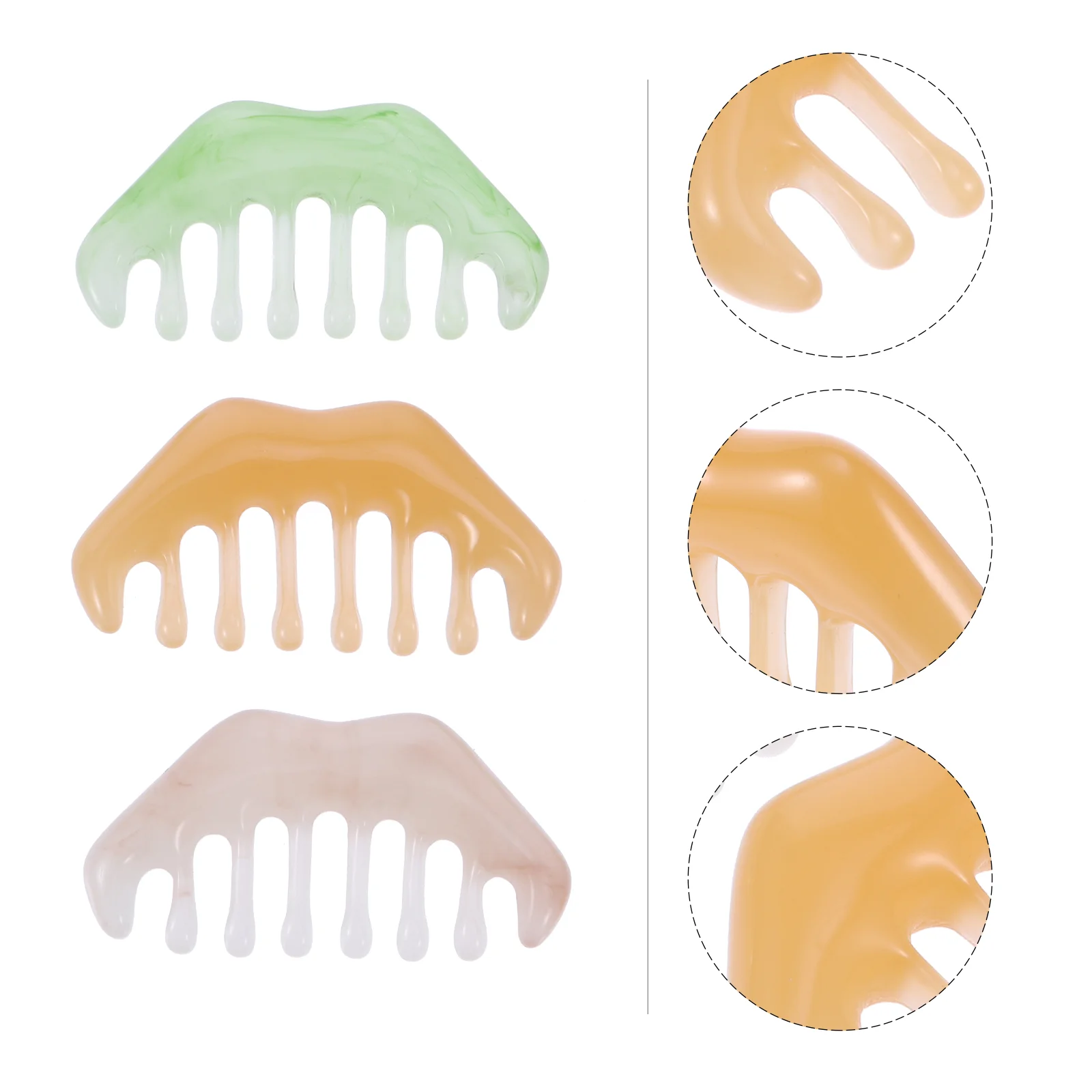 

3 шт. расческа для тела гуаша, щетка для волос, инструмент для массажа волос, практичный товар