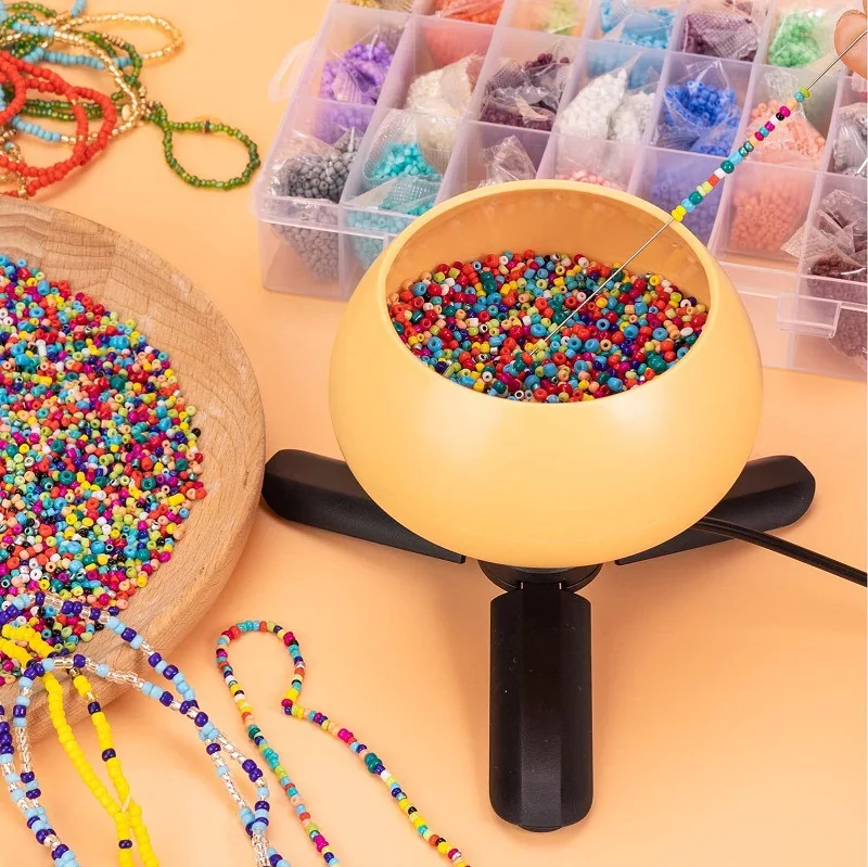 

Electric Beading Machine Adjustable Speed Rotating Beading Tool for DIY Jewelry Making Belt Beading Necklaces and Bracelet Gifts